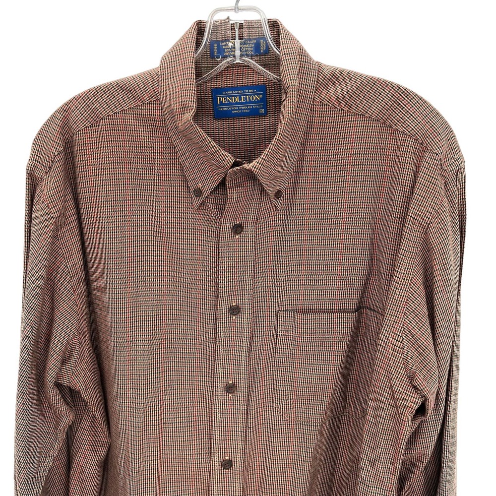 Pendleton Micro Houndstooth Wool Blend Button Fro… - image 3